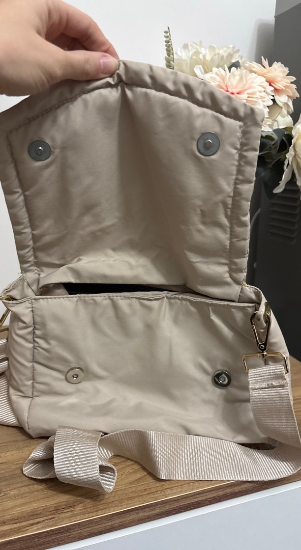 Bej Tokalı Kadın Omuz Çantası - Görsel 2