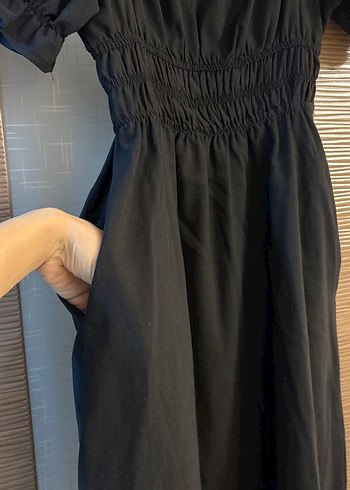 Siyah Gotik Uzun Keten Elbise - Görsel 4