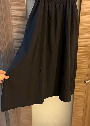 Siyah Gotik Uzun Keten Elbise - Görsel 5