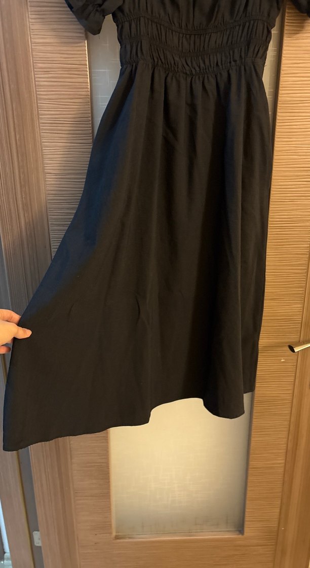 Siyah Gotik Uzun Keten Elbise - Görsel 5