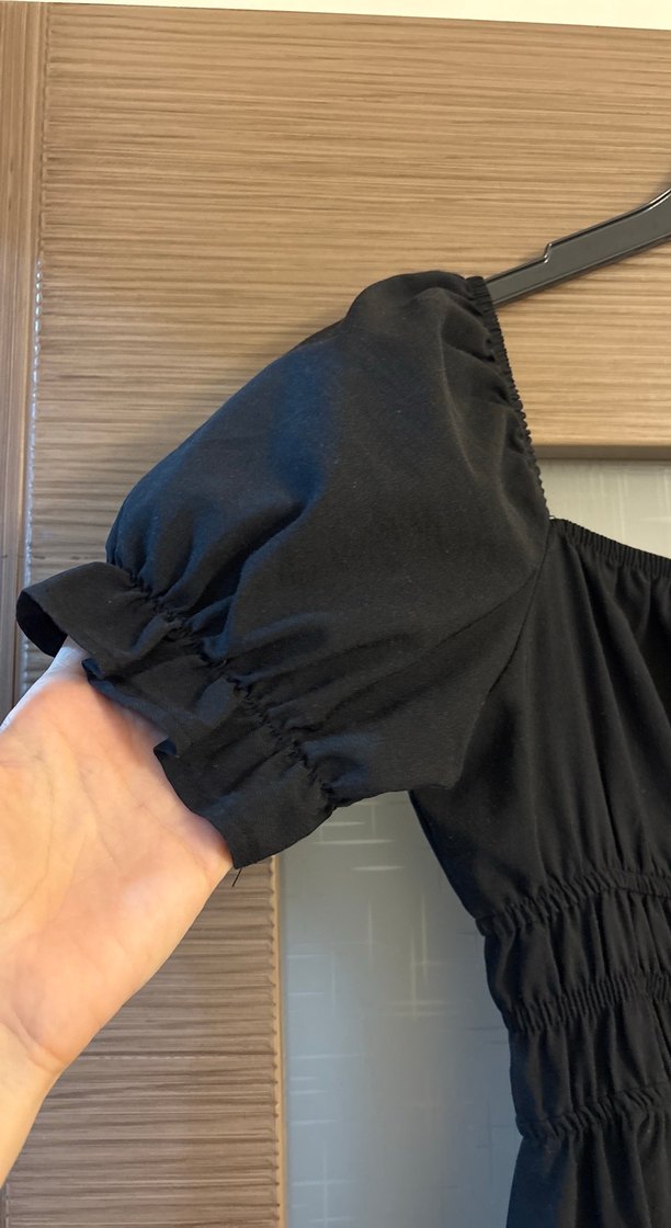 Siyah Gotik Uzun Keten Elbise - Görsel 3