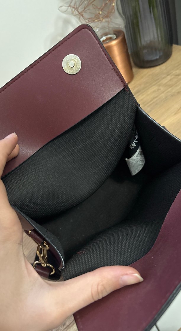 Klasik Bordo Deri Kadın Çanta - Görsel 5