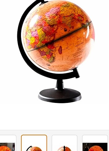 Antik dünya küresi.ışıklı 30 cm