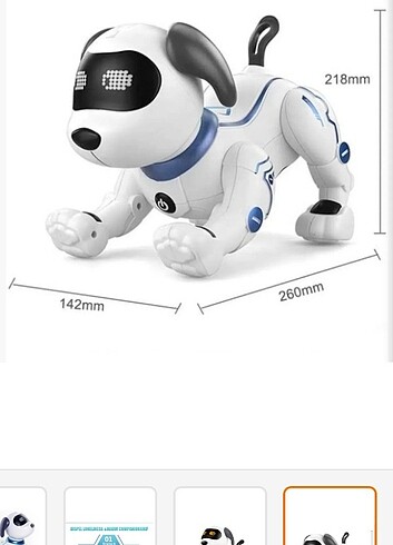 El ve ses sensörlü kumandalı akıllı robot köpek.