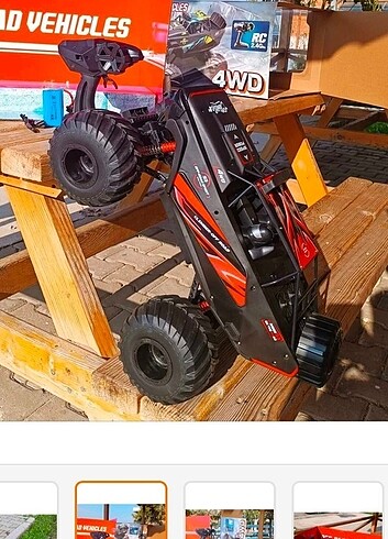 Uzaktan kumandalı elektrikli off road jeep.mrtaş kasa.şarj edile