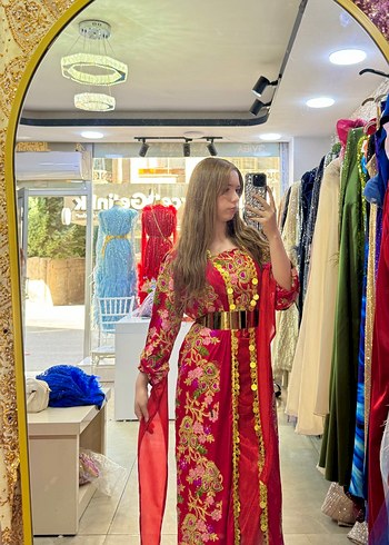 Etnik Desenli Kırmızı çeyrekli yeni sezon yöresel