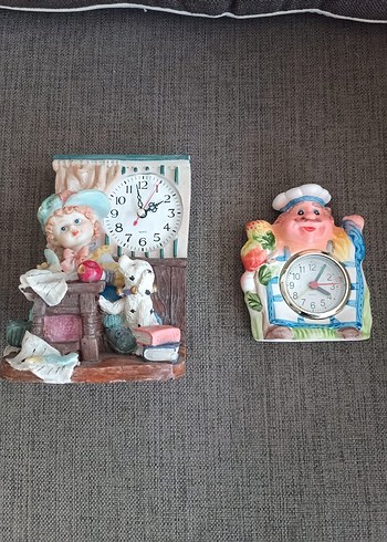 Pembe Pastel Figürlü Masa Saati - Görsel 2