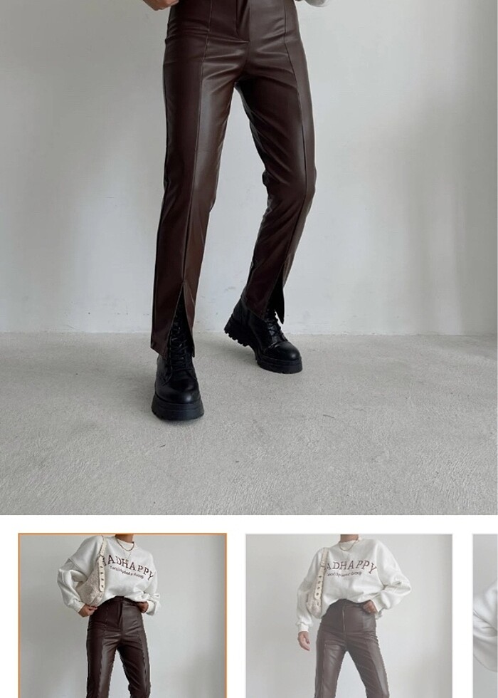 Deri pantolon içi şardonlu - Görsel 5