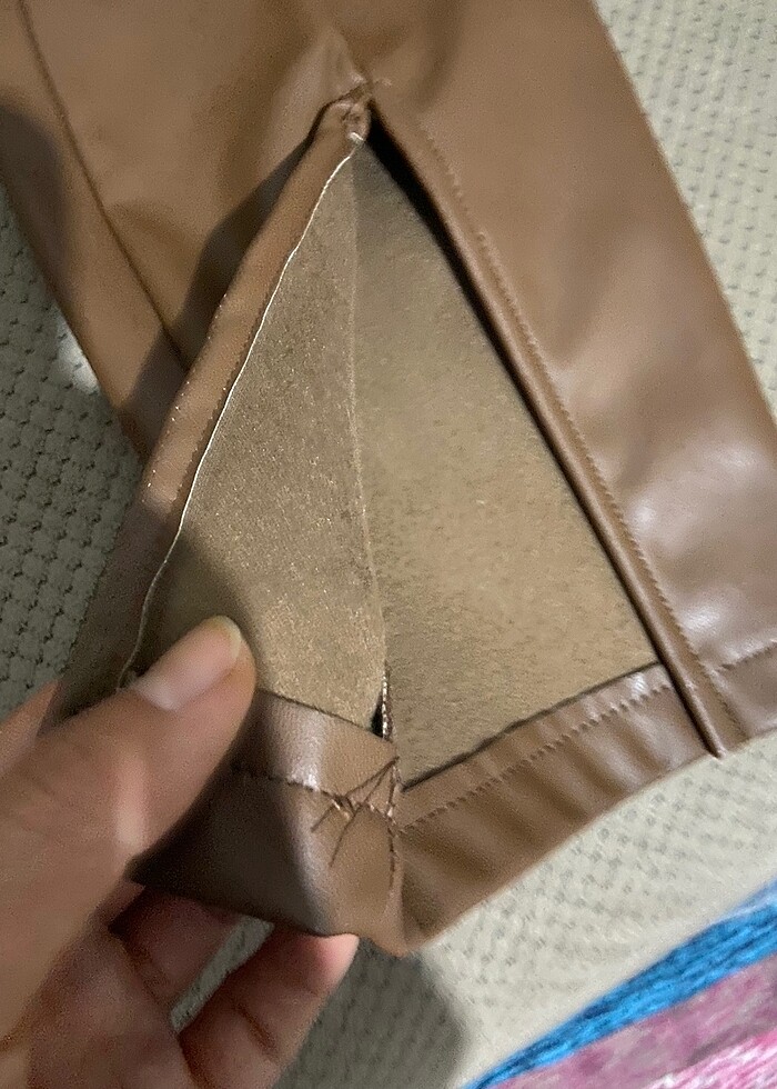 Deri pantolon içi şardonlu - Görsel 4