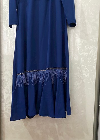 Mavi Uzun Kollu Drapeli Kadın Bluz - Görsel 6