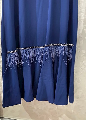 Mavi Uzun Kollu Drapeli Kadın Bluz - Görsel 5