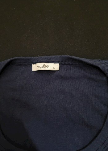 lacivert Kısa Kollu Kadın Tişört - Görsel 3