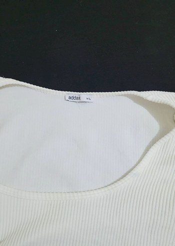 Beyaz Uzun Kollu Crop Top - Görsel 4