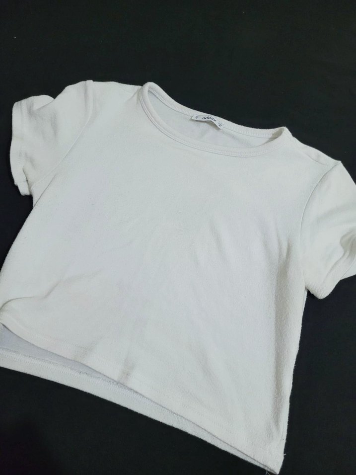 Kadın Beyaz Kısa Kollu Tişört - Görsel 2