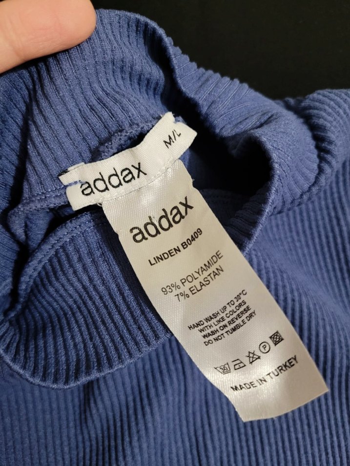 Mavi Kadın Boğazlı Fitilli Kazak - Görsel 4