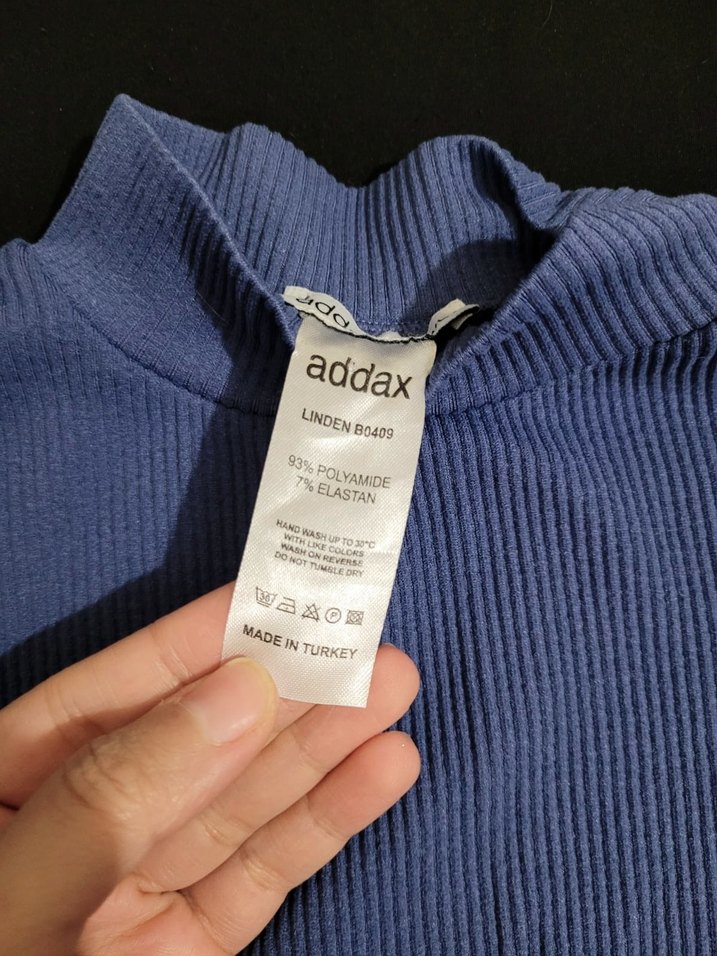 Mavi Kadın Boğazlı Fitilli Kazak - Görsel 3