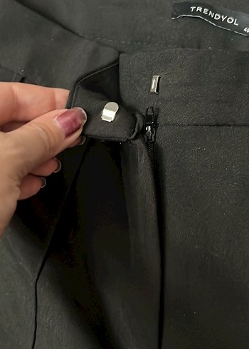 l Beden siyah Renk Kadın Siyah Yüksek Bel Kumaş Pantolon