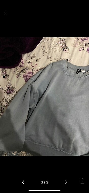 H&M H&m mavi şapkasız sweat