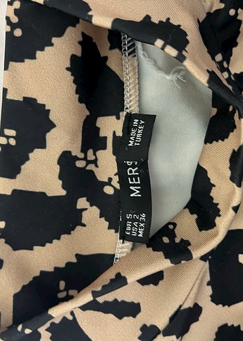 Kahverengi Leopar Desenli crop - Görsel 2