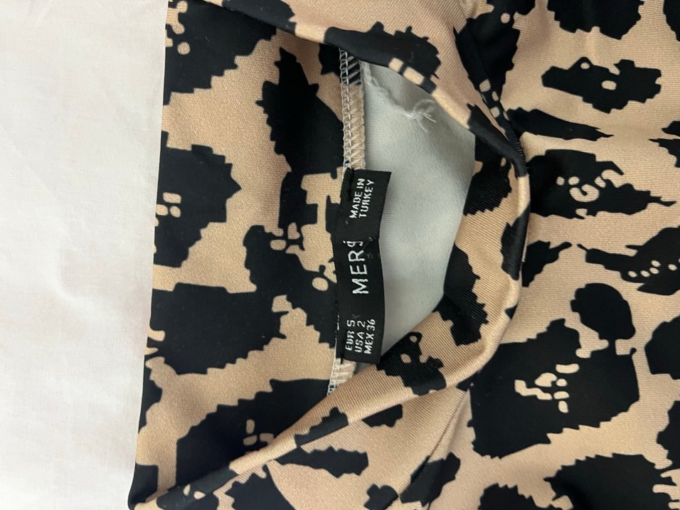 Kahverengi Leopar Desenli crop - Görsel 2