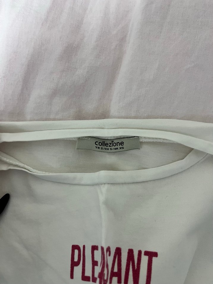 Beyaz Hamile Tişörtü, Kısa Kollu, Rahat Kesim - Görsel 2