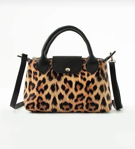 Leopar desen çanta