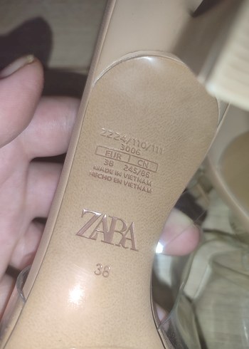 Bej Şeffaf Tokalı küçük Topuklu Kadın Ayakkabı - Görsel 6