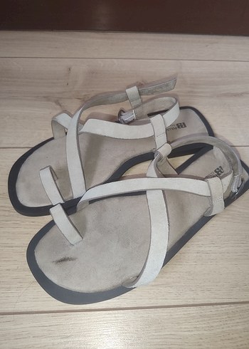 Bej Süet Kadın Sandalet - Görsel 3