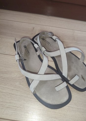 Bej Süet Kadın Sandalet - Görsel 4