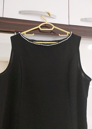 44 Beden Siyah Payetli Mini Elbise