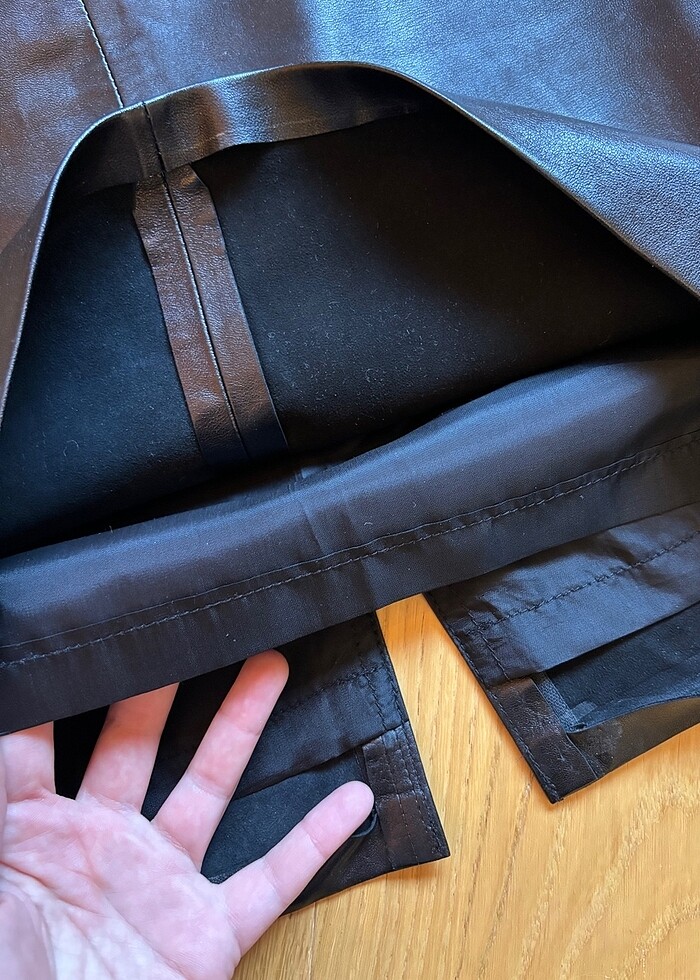 Vintage deri etek - Görsel 3