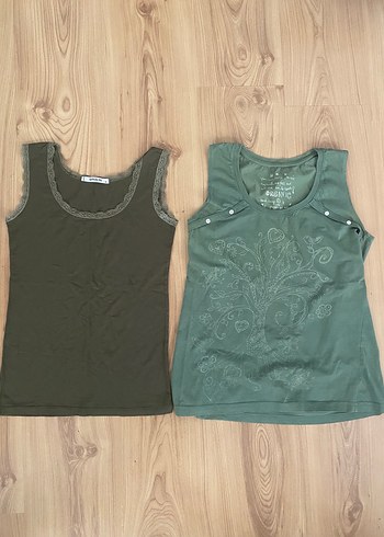 Y2k vintage yeşil bluz