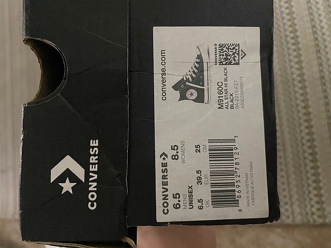 39,5 Beden siyah Renk Siyah converse 39,5 numara
