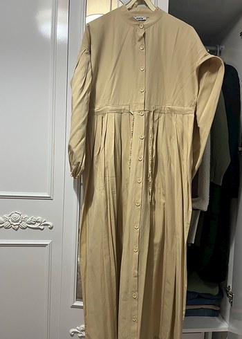 Tesettür Keten Elbise, - Görsel 2