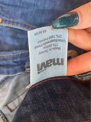 s Beden Vintage mavi düşük bel jean