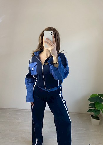 Oysho Kadın Lacivert Denim Eşofman Takımı
