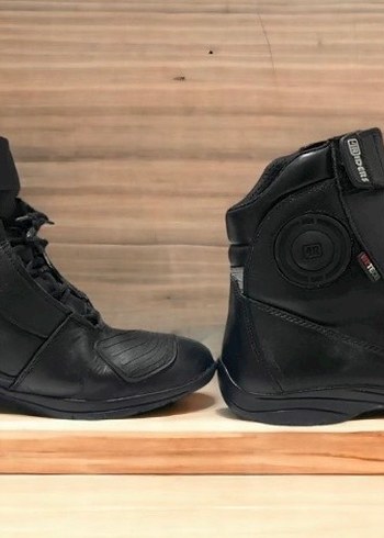 Siyah Erkek Biker Botları Motorsiklet ayakkabısı - Görsel 5