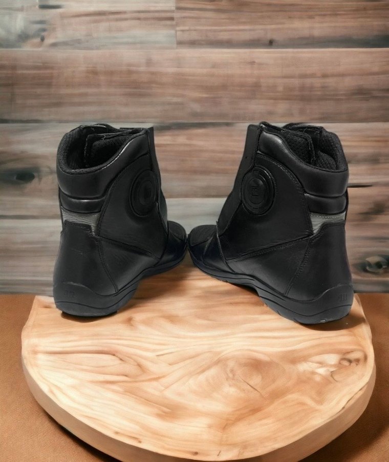 Siyah Erkek Biker Botları Motorsiklet ayakkabısı - Görsel 2