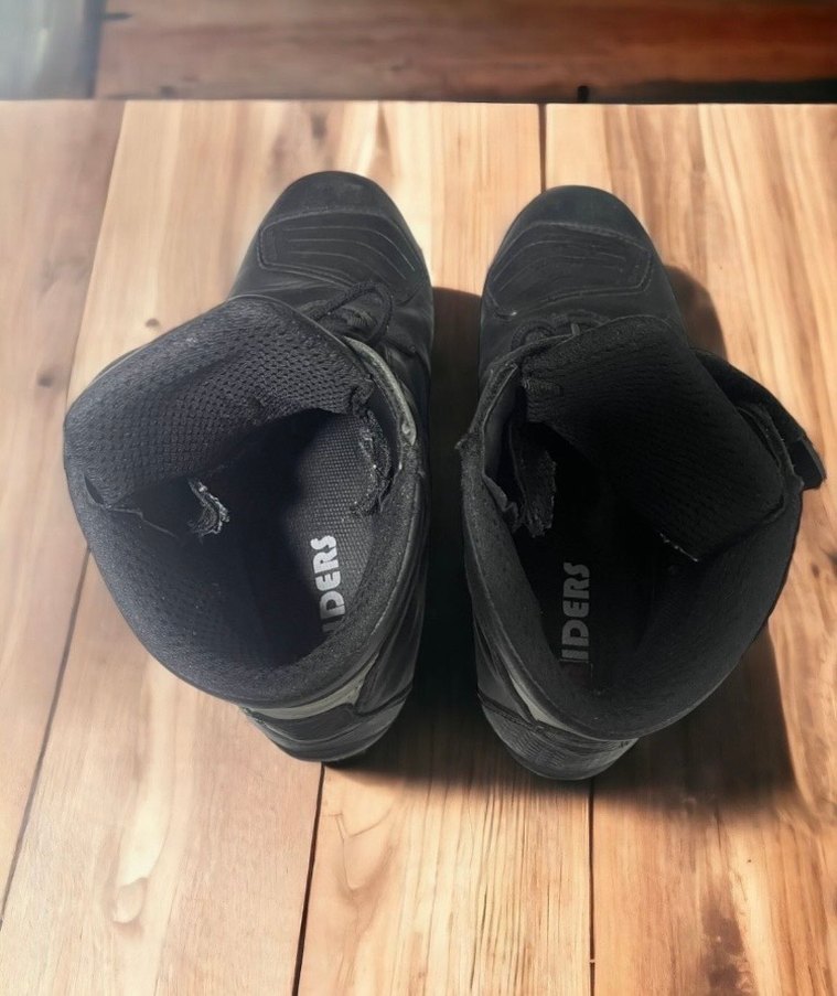 Siyah Erkek Biker Botları Motorsiklet ayakkabısı - Görsel 4