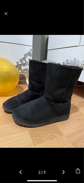 Ugg UZUN SİYAH UGG