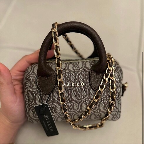 Vakko Dokuma Kumaş Mini Speedy Çanta