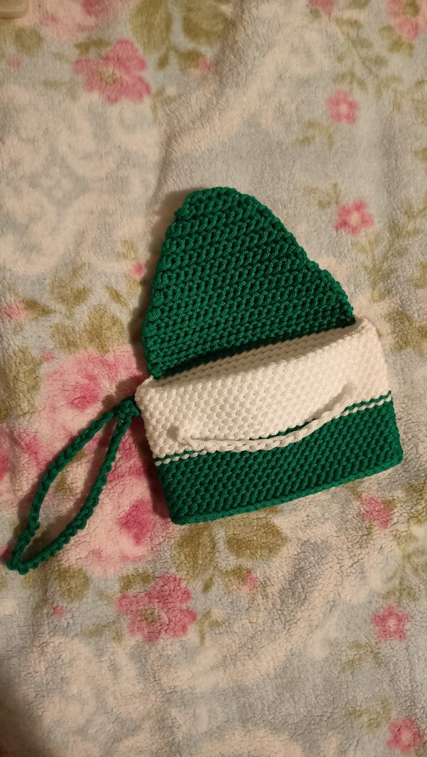 Hasır Örgü Beyaz Yeşil Kadın El Çantası - Görsel 4