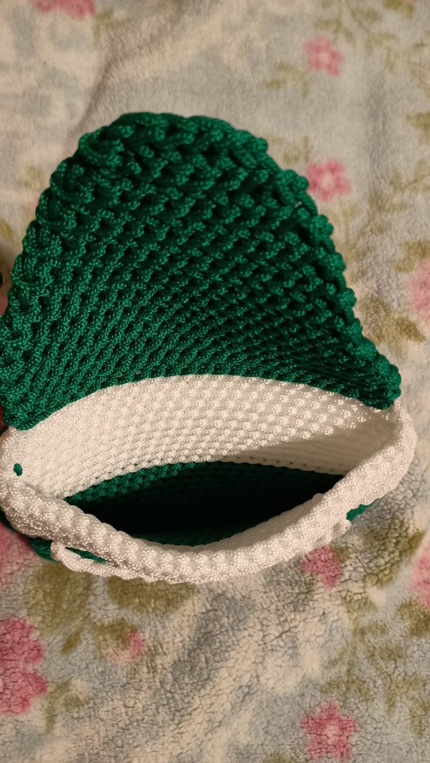 Hasır Örgü Beyaz Yeşil Kadın El Çantası - Görsel 3