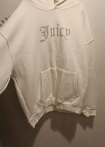 Beyaz Juicy yazılı sweatshirt - Görsel 3