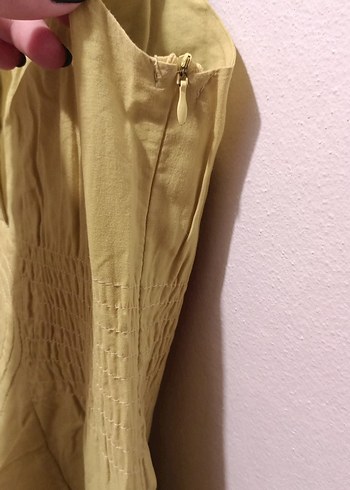 Kadın V Yaka Kolsuz Bohem Uzun Elbise - Görsel 3