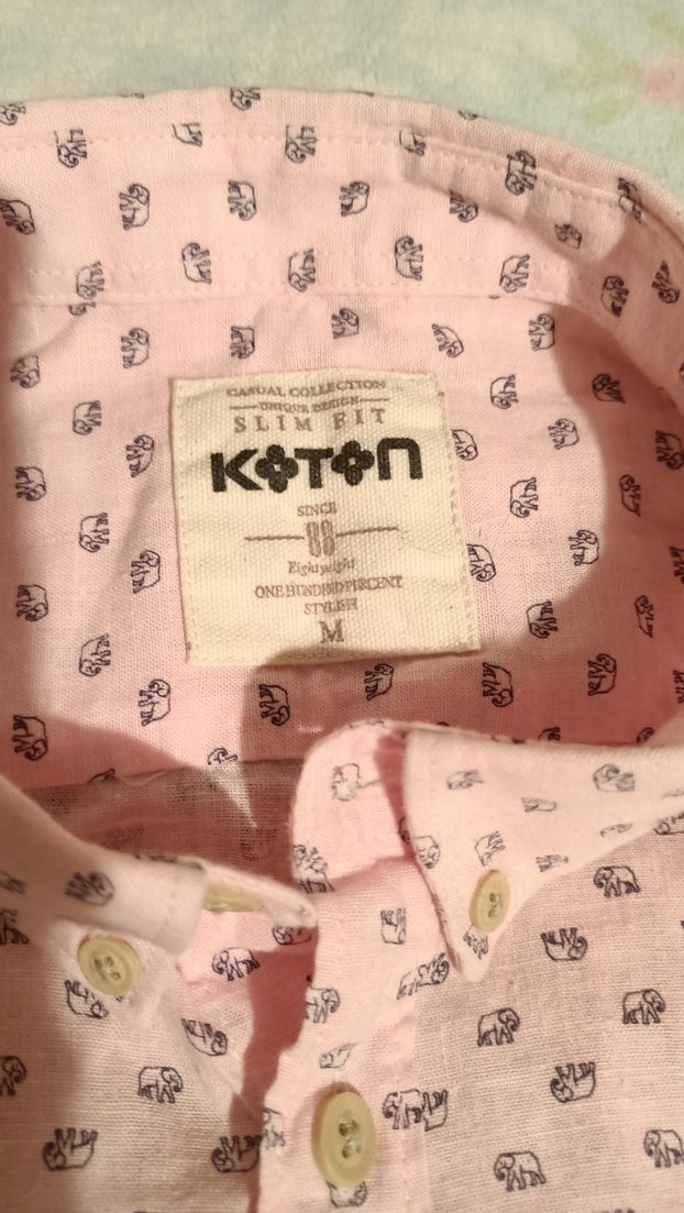 Pembe Fil Desenli Gömlek - Görsel 2