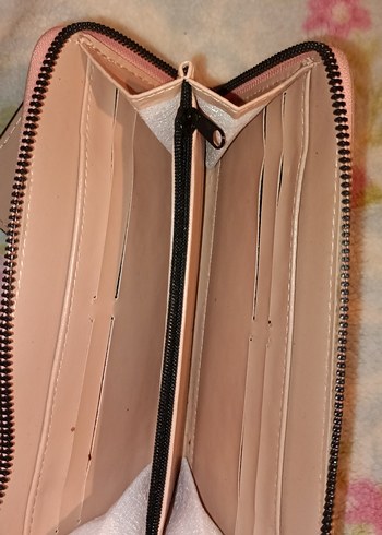 Bej Pembe Karışımı Fermuarlı Kadın Cüzdanı - Görsel 2