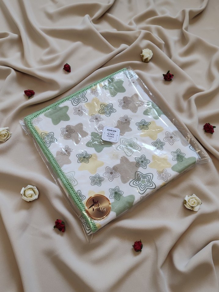 Desenli Müslin + Pazen Bebek Battaniyesi - Görsel 4