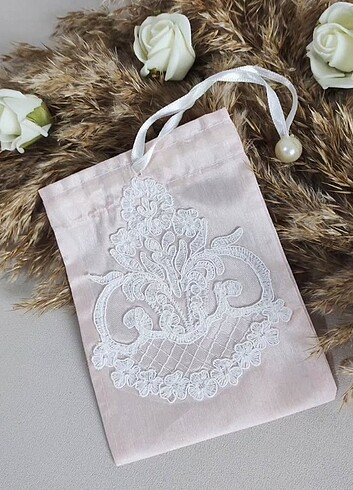 Güpürlü Bohça seti - Gelin bohçası - Nişan bohçası - Çeyizlik - Görsel 6