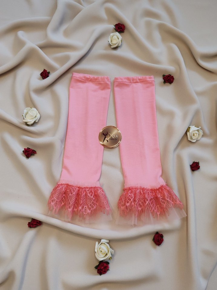 Dantel Detaylı Pembe Kolluk - Görsel 2